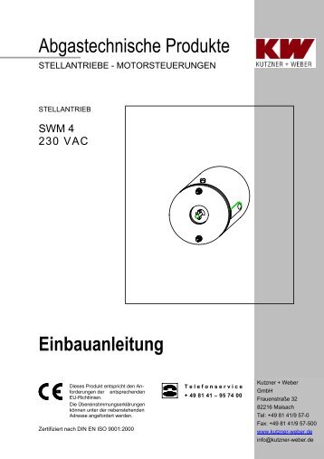 Abgastechnische Produkte Einbauanleitung - Kutzner+Weber