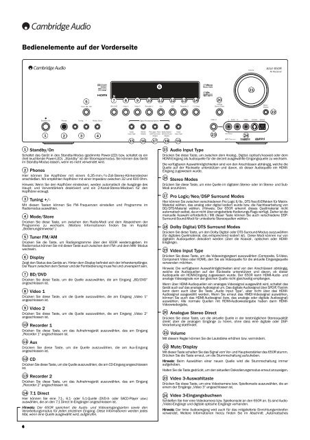 Cambridge Audio Azur 650R - taurus high-end gmbh