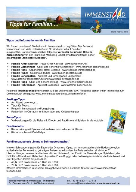 Tipps Fur Familien Immenstaad Am Bodensee