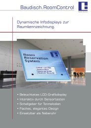 Broschüre RoomControl - Baudisch Electronic GmbH