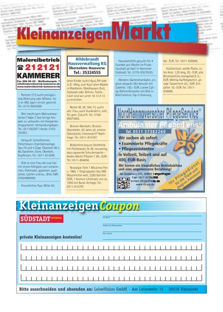 Südstadt Journal 04/2012 - LeineVision.