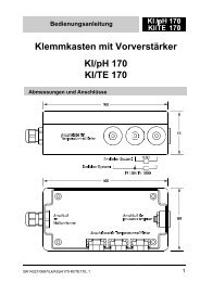 Klemmkasten mit Vorverstärker KI/pH 170 KI/TE 170 - Wtw.com