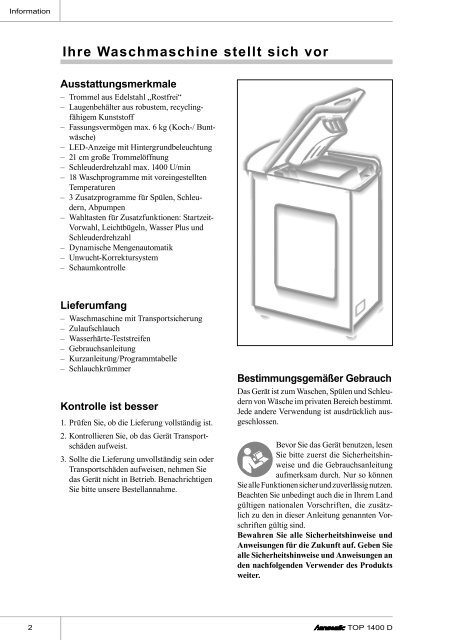 Waschmaschine bedienen - Baur