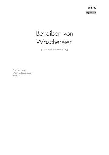 Betreiben von Wäschereien