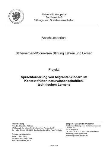 Sprachförderung von Migrantenkindern im Kontext frühen ...