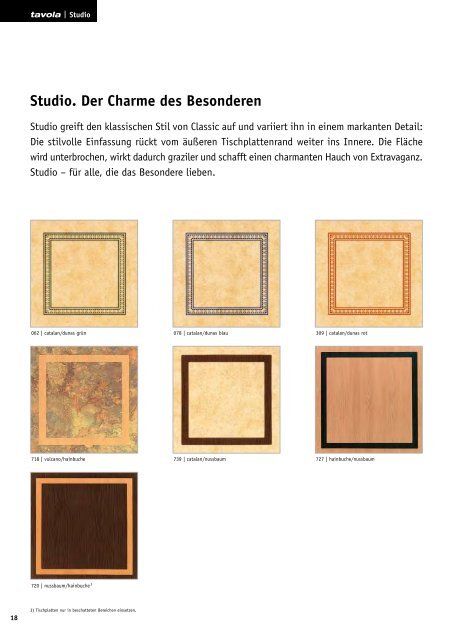 Dauerhaft schöne Designs Tischplatten 2013. - Werzalit