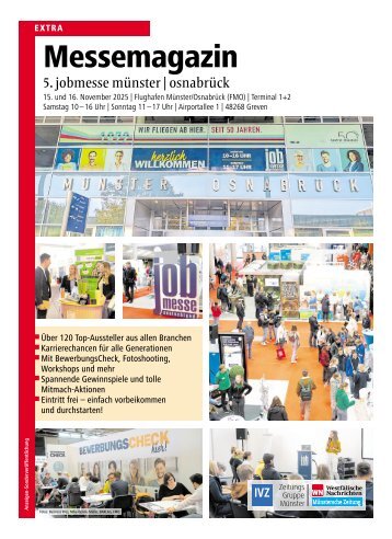 Das MesseMagazin der jobmesse münster|osnabrück 2025