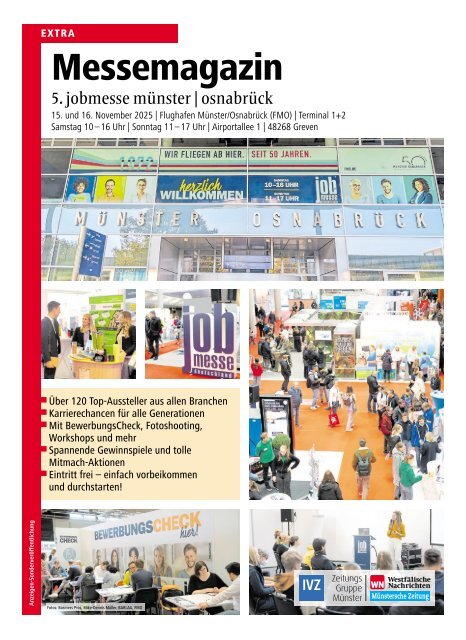 Das MesseMagazin der jobmesse münster|osnabrück 2025