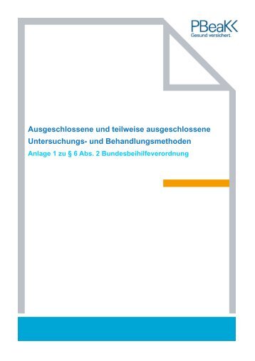 Ausgeschlossene und teilweise ausgeschlossene ... - PBeaKK