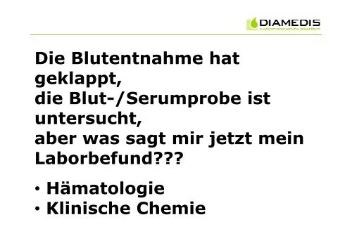 Klinische Chemie - MVZ Diamedis Diagnostische Medizin ...