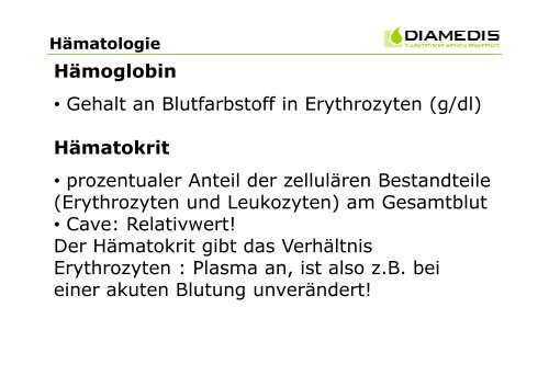 Klinische Chemie - MVZ Diamedis Diagnostische Medizin ...