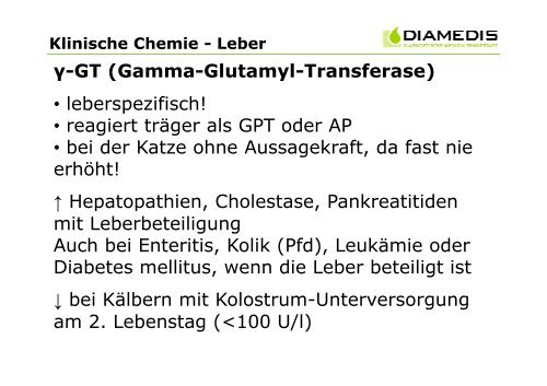 Klinische Chemie - MVZ Diamedis Diagnostische Medizin ...