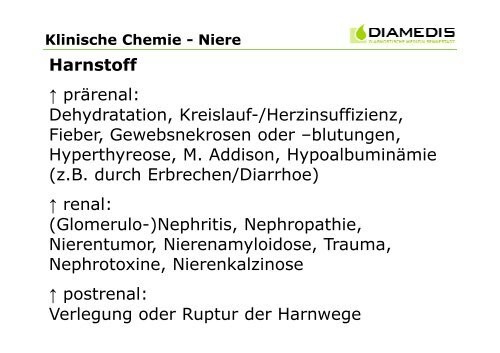 Klinische Chemie - MVZ Diamedis Diagnostische Medizin ...