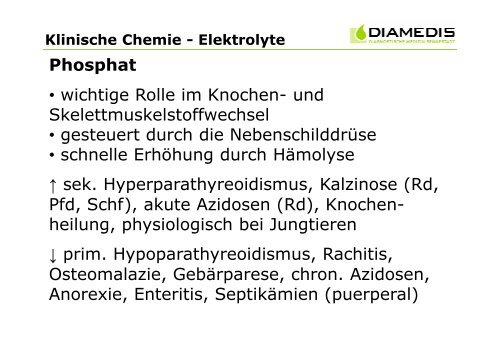 Klinische Chemie - MVZ Diamedis Diagnostische Medizin ...