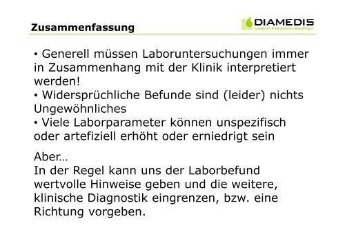 Klinische Chemie - MVZ Diamedis Diagnostische Medizin ...