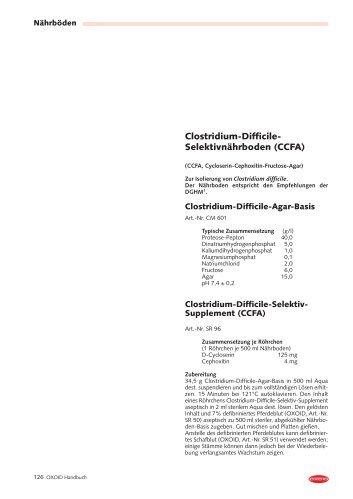 Clostridium-Difficile- Selektivnährboden (CCFA)