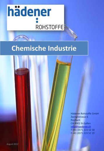 Chemische Industrie - HÄDENER ROHSTOFFE GmbH