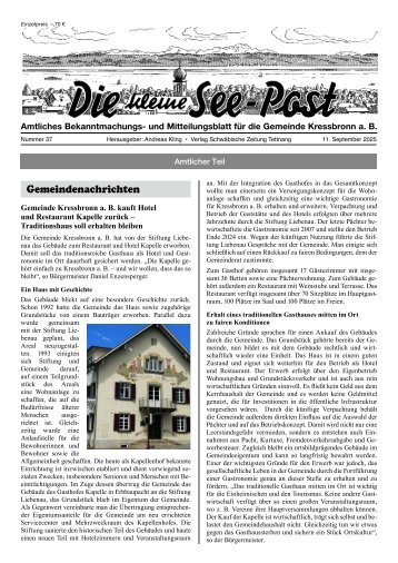 11.09.2025 Die kleine See-Post