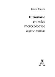 Dizionario chimico merceologico Inglese-Italiano - Aracne Editrice