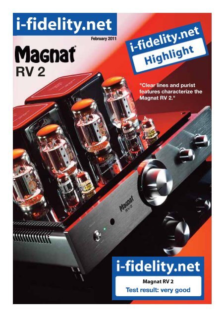 "Clear lines and purist features characterize the Magnat RV 2."