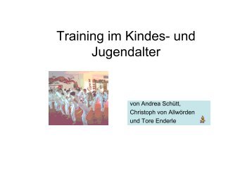 Training im Kindes- und Jugendalter - Universität Flensburg