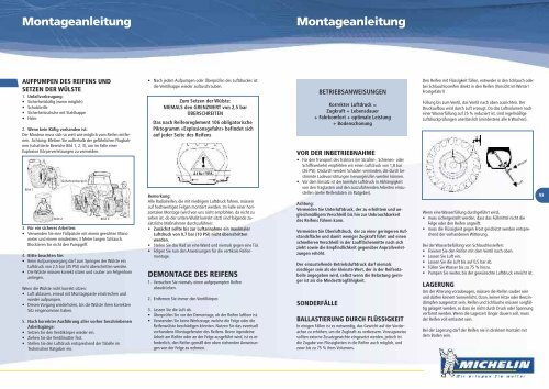 Technische Daten MICHELIN XeoBib - KREISEL