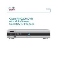 Cisco RNG200 DVR with Multi-Stream CableCARD Interface