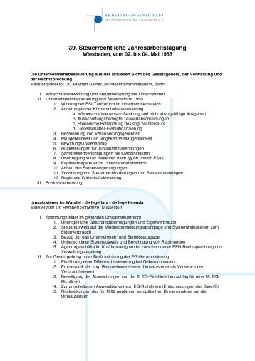 Arbeitsprogramm - Arbeitsgemeinschaft der Fachanwälte für ...