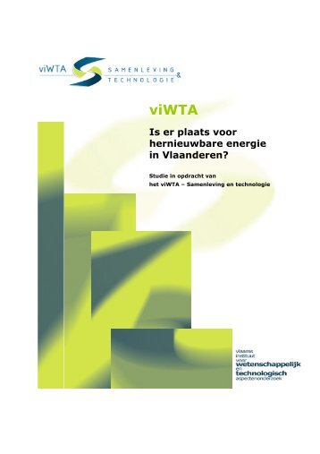 viWTA Is er plaats voor hernieuwbare energie in Vlaanderen? - Lne.be