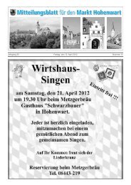 Vogel des Jahres 2012 Ausstellung im Rathaus ... - Markt Hohenwart