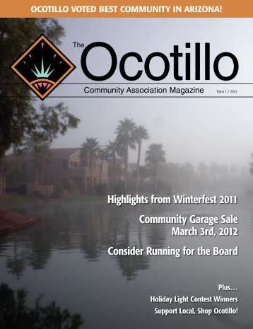 Issue 1 - Ocotillo Community Association