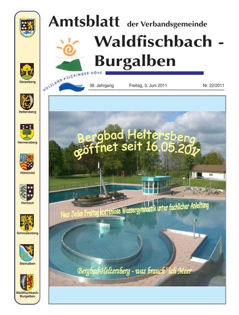 Waldfischbach - Burgalben - Begrüßung