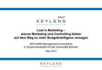 Lost in Marketing - KEYLENS Management Consultants