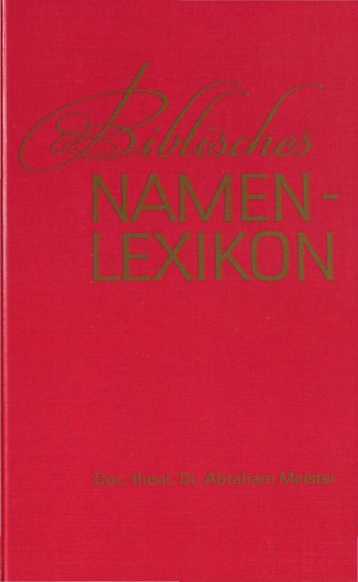 Biblisches Namen-Lexikon