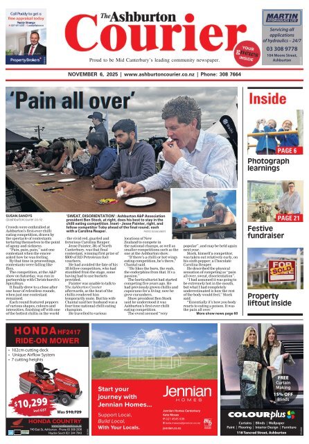 Ashburton Courier: November 06, 2025