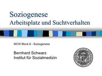 Soziogenese Arbeitsplatz und Suchtverhalten