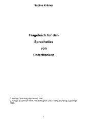 Fragebuch für den Sprachatlas von Unterfranken - spr.germanistik ...
