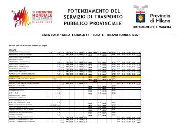 linea z553 - Provincia di Milano