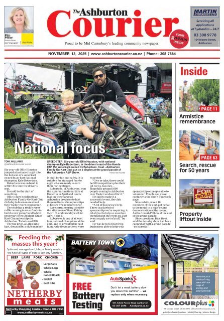 Ashburton Courier: November 13, 2025