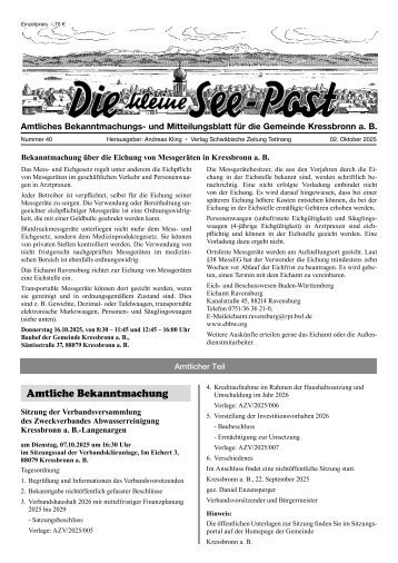 02.10.2025 Die kleine See-Post