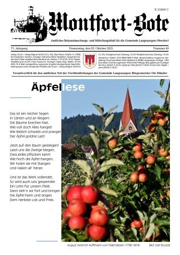 02.10.2025 Montfort-Bote