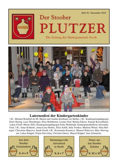 Laternenfest der Kindergartenkinder - Marktgemeinde Stoob