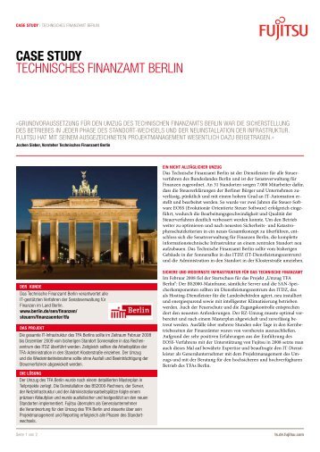 CASE STUDy TECHNISCHES FINANZAMT BERLIN