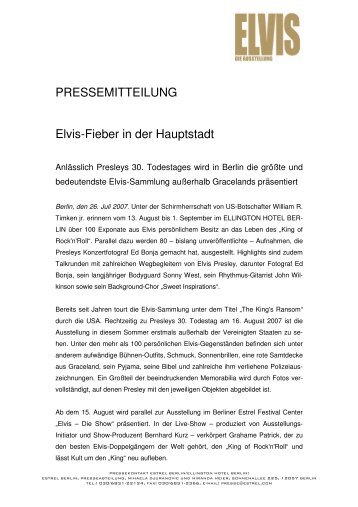 Elvis Ausstellung allgemein - Ellington Hotel Berlin