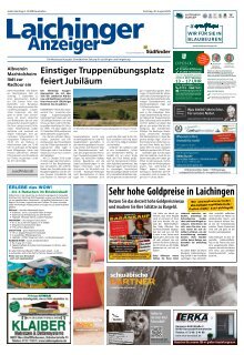 30.08.2025 Laichinger Anzeiger