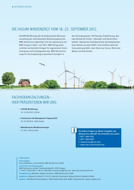 Ausgabe 14, 09/2012 - RWE Rhein-Ruhr Netzservice