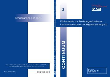 continuum - Zentrum für Lehrerbildung - Universität Duisburg-Essen