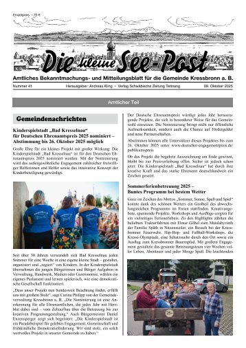 09.10.2025 Die kleine See-Post