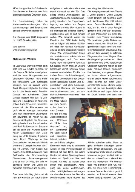 Jahresbericht 2008 (PDF-Format) - DRK Kreisverband Viersen e.V.