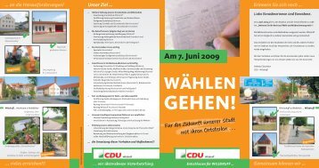 Gemeinsam können wir … … vieles erreichen!!! - CDU Wilsdruff